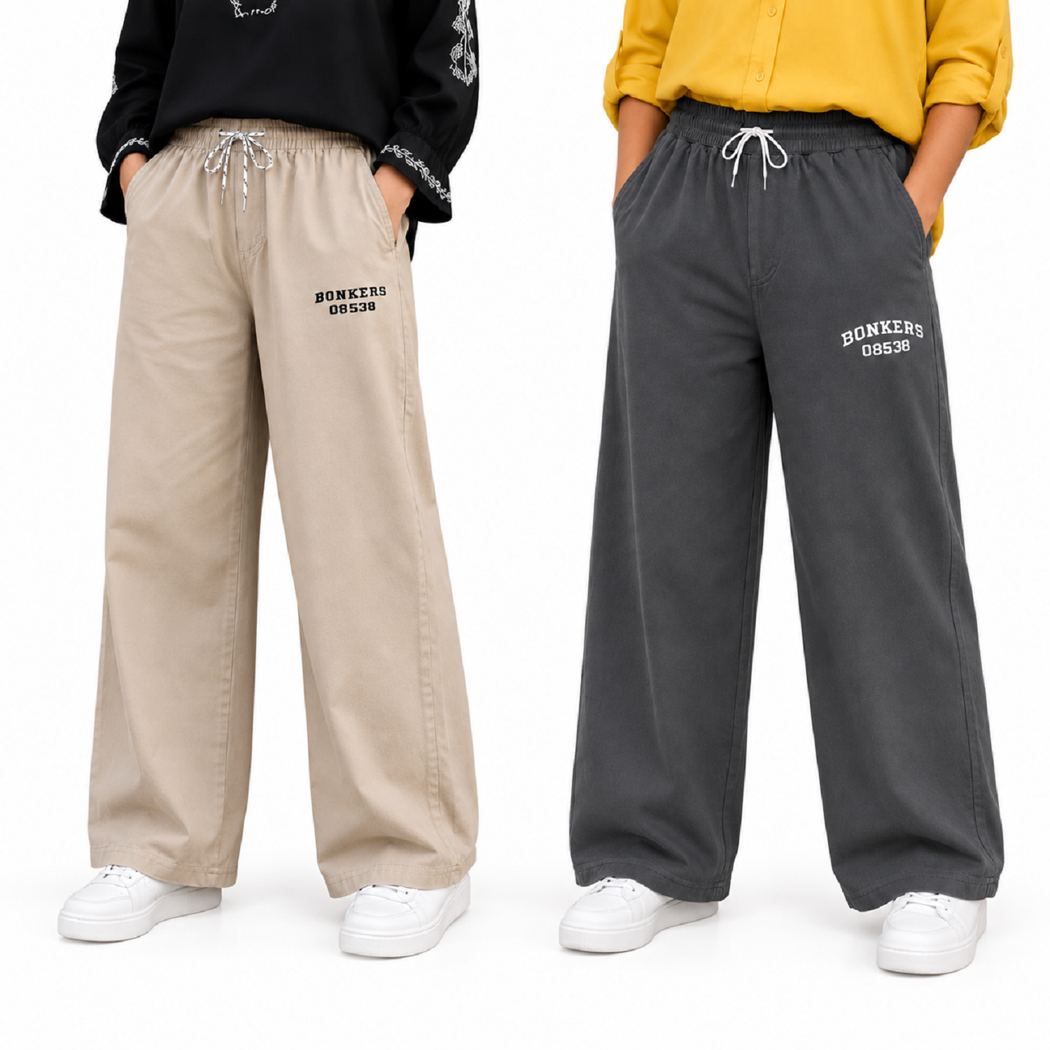 A n' e combo  Beige and steel smoke women  Bonkers Pant XXL