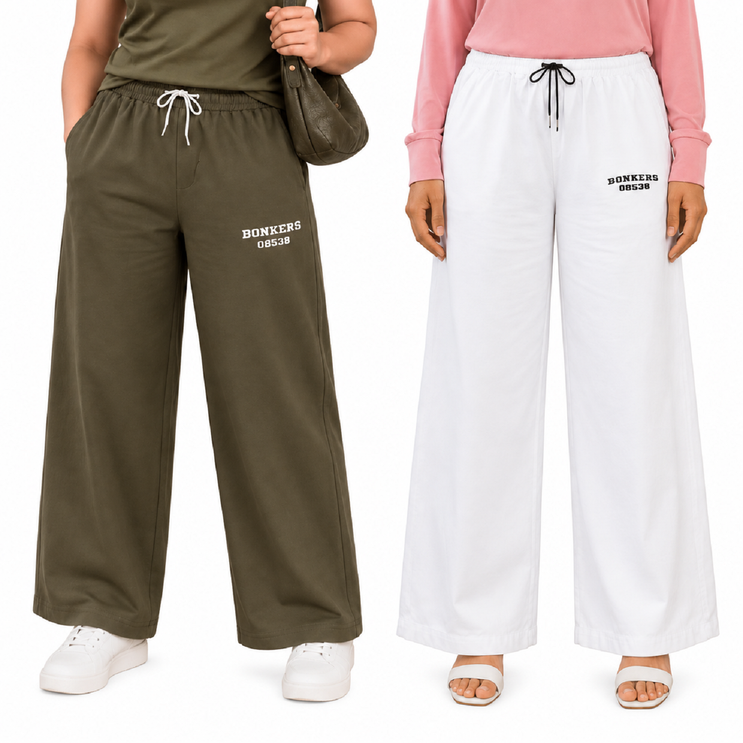 A n' e combo olive brown and white women  Bonkers Pant XXL