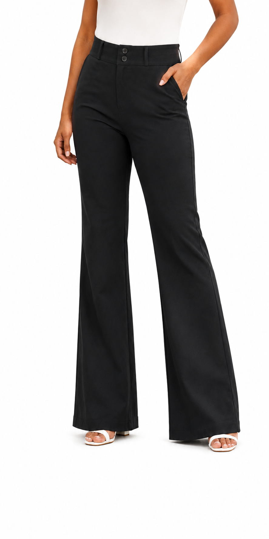 A n' e Black high waist corporate pants