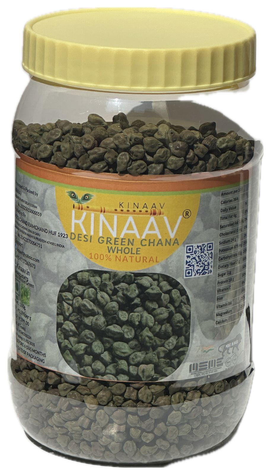 Kinaav Desi Green Chana (Whole)