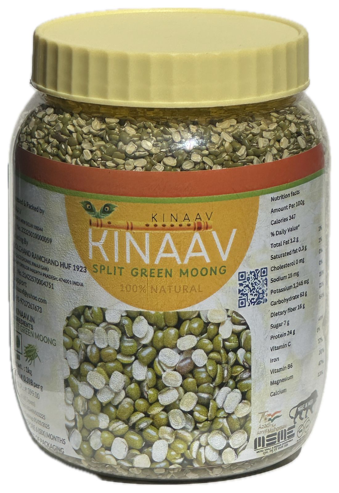 Kinaav Green Moong Dal (Split)
