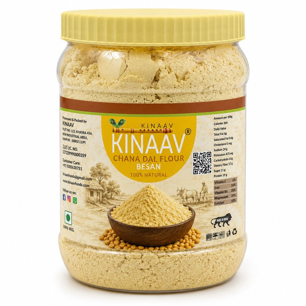 Chana Dal Flour/Besan Jar 1kg
